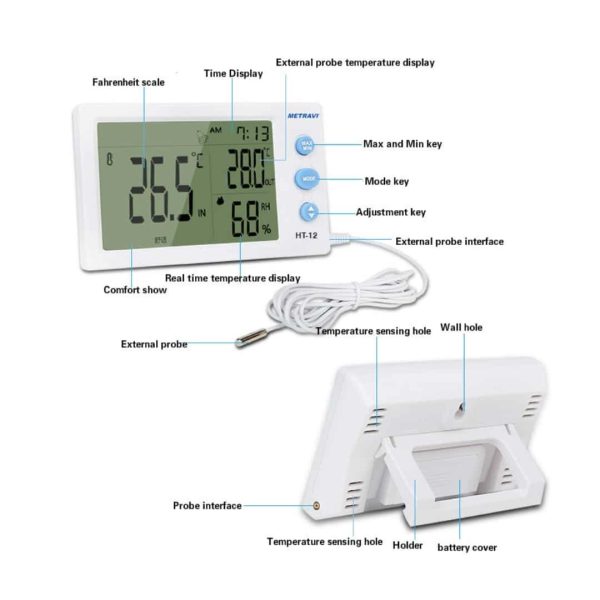 Metravi HT-12 HT-13 Temperature and Humidity Meters