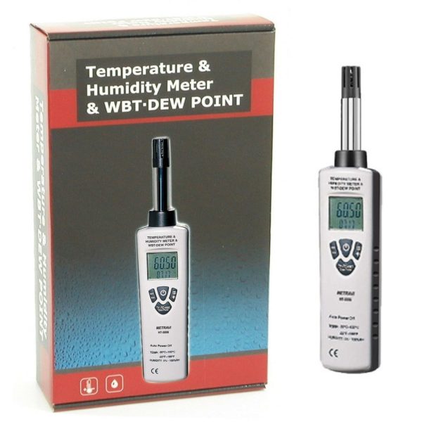 Metravi HT-3006 Temperature and Humidity Meter with Dew Point and Wet Bulb