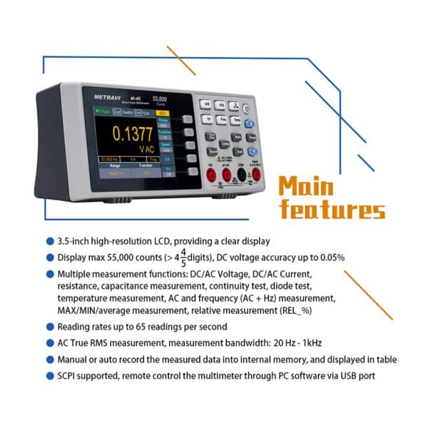 Metravi M-45 Bench-type Multimeter features and specifications