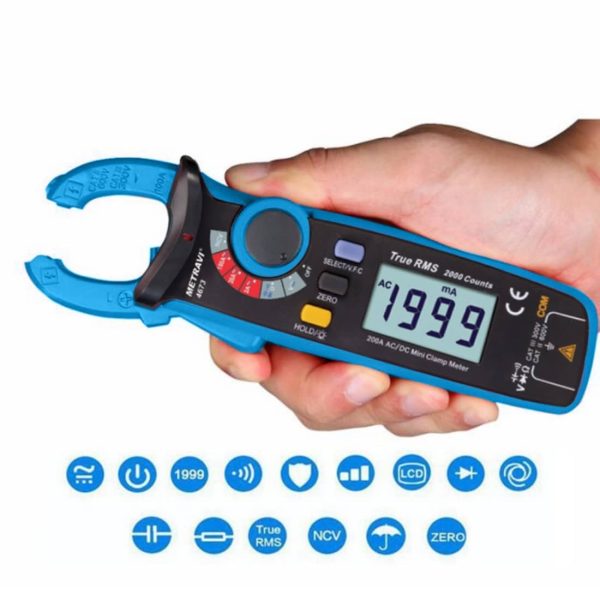 Metravi M-4673 TRMS ACDC Leakage Current Clamp Meter features