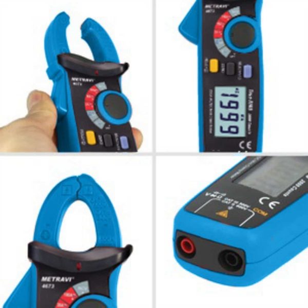 Metravi M-4673 TRMS ACDC Leakage Current Clamp Meter all sides view