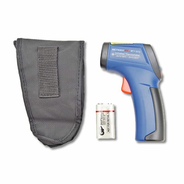 Metravi MT-1 ECO Industrial Infrared Thermometer comes with a padded carrying case