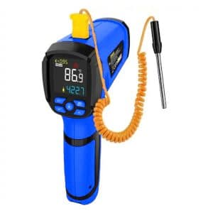 Metravi MT-12 ECO MT-17 ECO MT-18 ECO Industrial Non-contact Infrared Thermometers feature k-type contact measurements too
