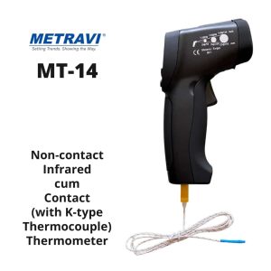 Metravi MT-14 Non-contact cum Contact Infrared Thermometer with k-type thermocouple