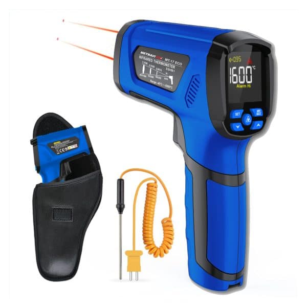Metravi MT-17 Non-contact Industrial Infrared Thermometer Product Kit and accessories