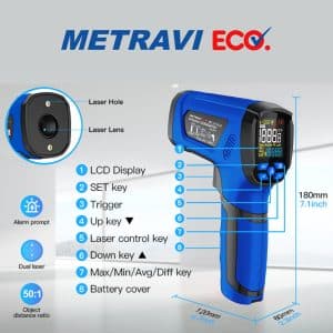 Metravi MT-18 Non-contact Industrial Infrared Thermometer features