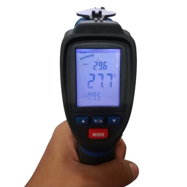 Metravi MT-18 Non-contact Infrared Industrial Thermometer Pyrometer for 2200°C with USB Interface and contact temperature facility
