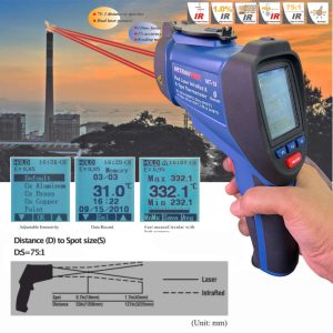 Metravi MT-19 Non-contact Dual Laser Infrared Thermometer for long distance precise measurements