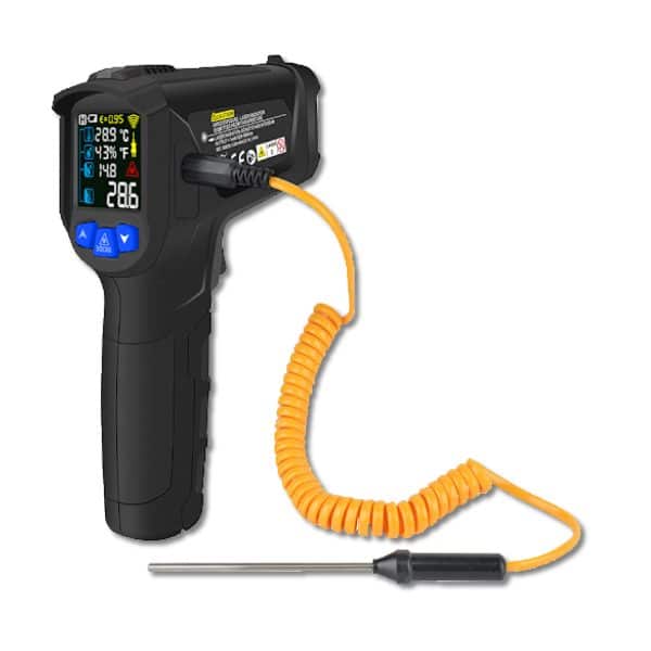 Metravi MT-8 2025 Model Industrial Non-contact Infrared Thermometer with K-type contact Thermocouple