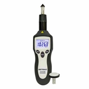 Metravi NCTM-3000 Contact cum Non-contact combined Digital Tachometer comes with adaptors for contact measurement