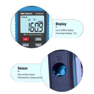 Metravi NCTM-500 Digital Non-contact Tachometer features