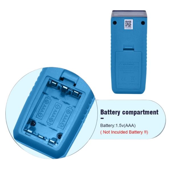Metravi NCTM-500 Digital Non-contact Tachometer battery installation