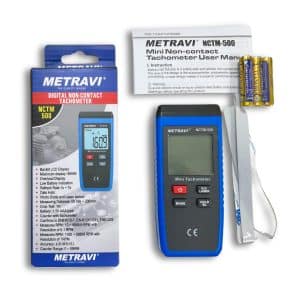 Metravi NCTM-500 Non-contact Tachometer Product Kit with accessories