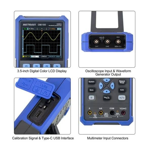 Metravi OM-100 Handheld Oscilloscope Functions