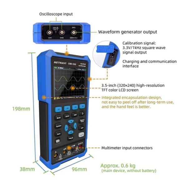 Metravi OM-100 Handheld Oscilloscope features
