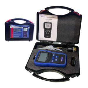 Metravi PM-05 Multifunction Differential Pressure Manometer product kit in hard carrying case