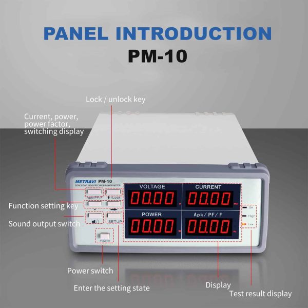 Metravi PM-10 PM-10B High Precision Power Meter features