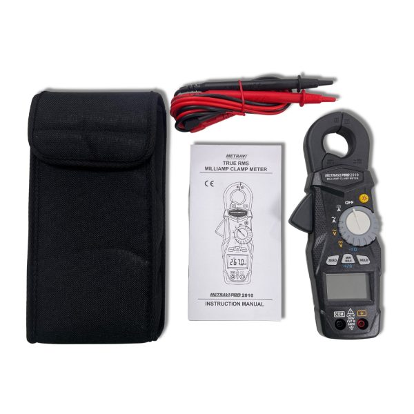 Metravi PRO 2010 TRMS AC DC Leakage Current Clamp Meter product kit