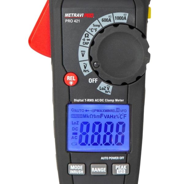 Metravi PRO 421 TRMS ACDC DIGITAL CLAMP METER features and specifications