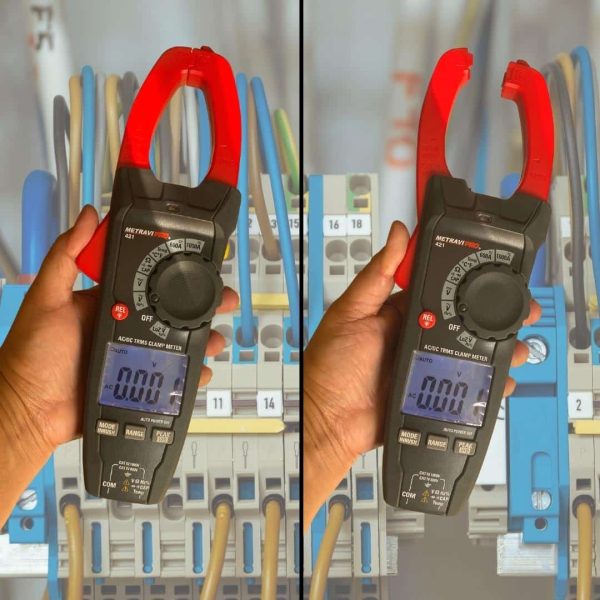 Metravi PRO 421 TRMS ACDC DIGITAL CLAMP METER features easy one hand handling