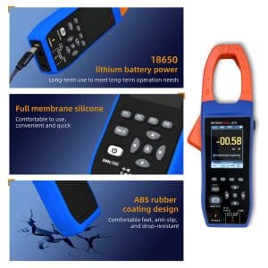 Metravi PRO 475 TRMS ACDC Clamp Meter with Oscilloscope and Datalogger Orange is rechargeable