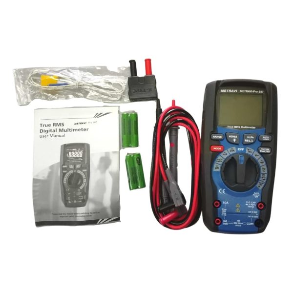 Metravi PRO 587 Digital TRMS Professional & Industrial Multimeter product kit