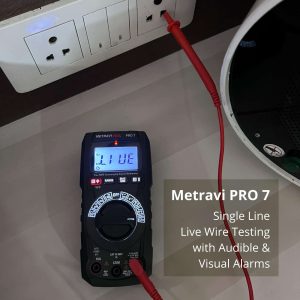 Metravi PRO 7 Digital Auto-ranging Digital TRMS Multimeter features live line testing with a single lead