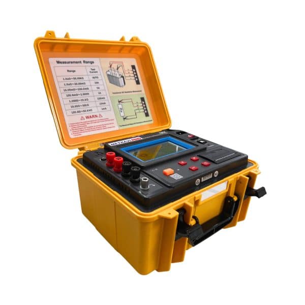 Metravi PRO 7274 10A Micro Ohms Meter with Touchscreen Side View Dec 2024