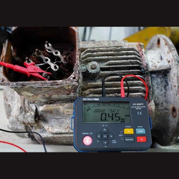 Metravi PRO DIT-960PV Solar Insulation Tester Application Image features high accuracy