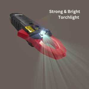 Metravi PRO IRC-600 PRO IRC-700 Digital TRMS Clamp Meter with IR Thermometer has a strong bright flashlight