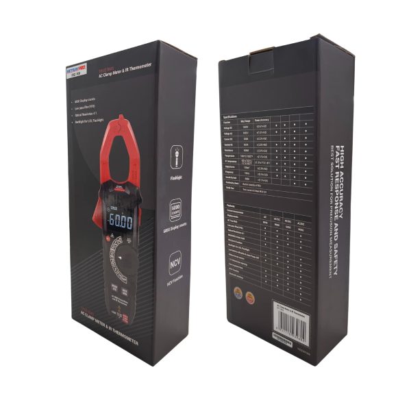 Metravi PRO IRC-600 PRO IRC-700 Digital TRMS Clamp Meter with IR Thermometer product box