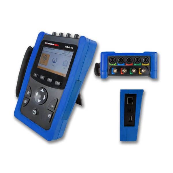Metravi PRO PA-900 Power Quality Analyser side and top view