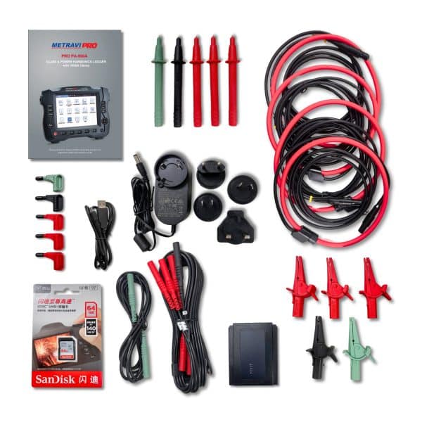 Metravi PRO PA-900A Class A Power Harmonics Logger with 3000A Clamp access