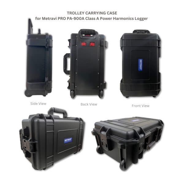 Metravi PRO PA-900A Class A Power Harmonics Logger with 3000A Clamp comes in a hard trolley case for portability