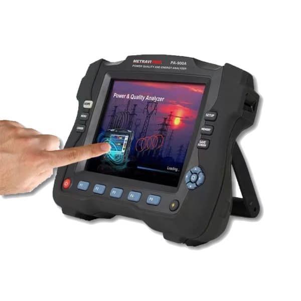 Metravi PRO PA-900A Class A Power Harmonics Logger with 3000A Clamp comes with a TFT touchscreen