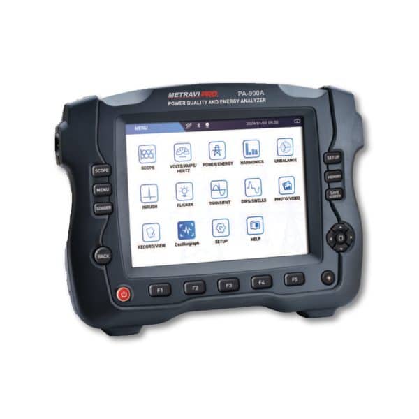 Metravi PRO PA-900A Class A Power Harmonics Logger with 3000A Clamp is a multifunction power and energy analyser