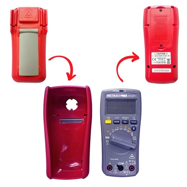 Metravi PRO Solar-1 Digital TRMS PV Multimeter with Bluetooth - back view with holster off