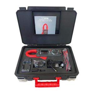 Metravi PRO Solar-3 Digital TRMS ACDC Clamp Meter product kit comes with a flexible clamp and a hard carrying case