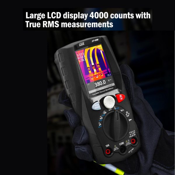 Metravi PRO TIM-900 Industrial TRMS Multimeter with Thermal Imager features 4000 counts display and 80x80 px thermal camera