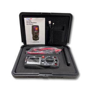 Metravi PRO TIM-900 Industrial TRMS Multimeter with Thermal Imager product kit comes in a hard carrying case