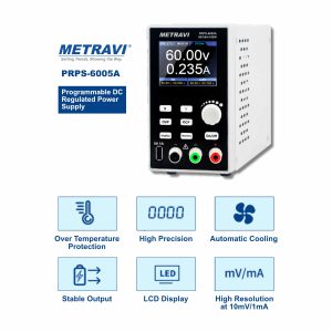 Metravi PRPS-6005A Programmable DC Regulated Power Supply features high accuracy and resolution