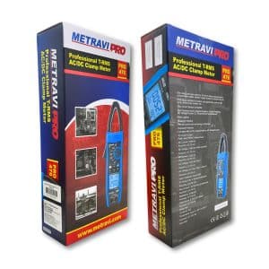 Metravi Pro 476 TRMS AC DC Clamp Meter Brand Box Packing