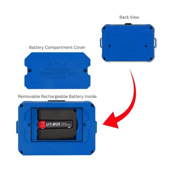 Metravi Pro 7270 1A Micro Ohms Meter comes with a removable rechargeable battery