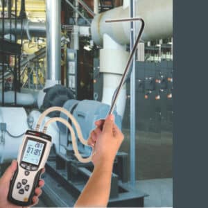 Metravi Pro AFM-1 Digital Air Flow Meter Displays Pressure, Air Velocity or Flow with ambient temperature simultaneously