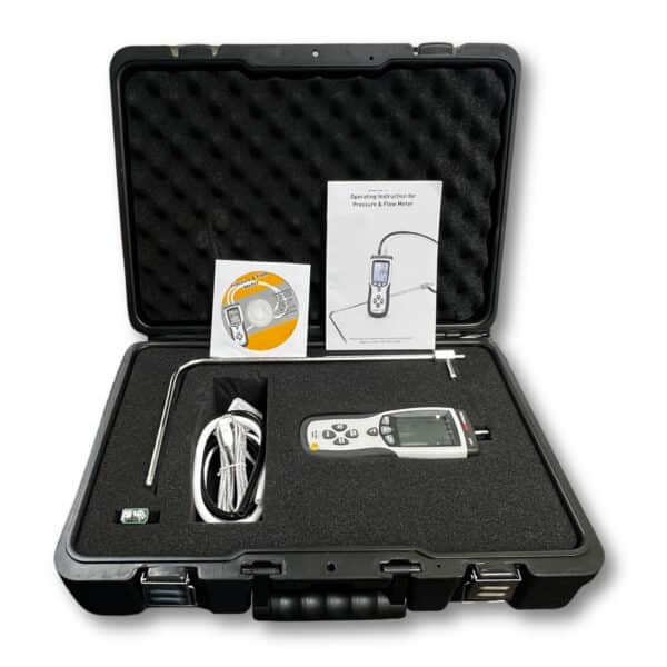Metravi Pro AFM-1 Pitot Tube Anemometer Product Kit in Hard Carrying Case