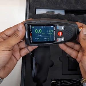Metravi Pro CTG-03 Coating Thickness Gauge features an auto rotation display