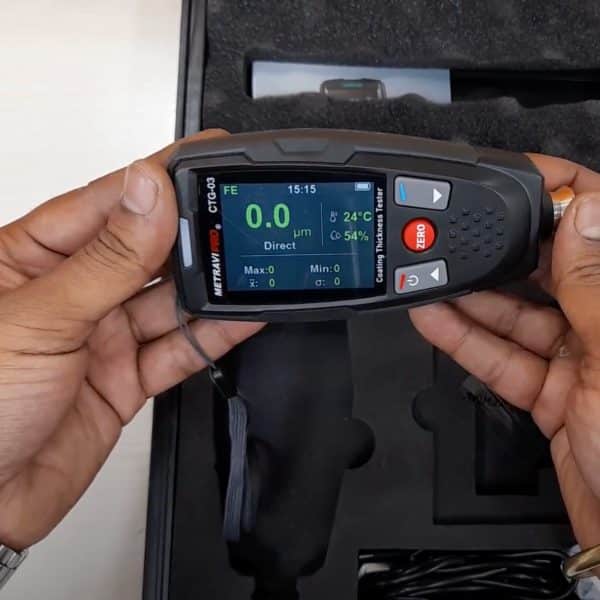 Metravi Pro CTG-03 Coating Thickness Gauge features an auto rotation display