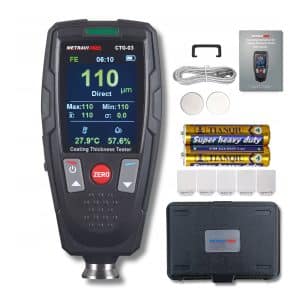 Metravi Pro CTG-03 Coating Thickness Gauge product kit with accessories (1)