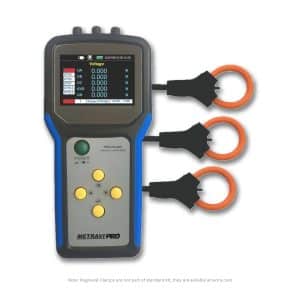 Metravi Pro PA-800 Portable Power Analyser uses Rogowski Flexible Clamps and makes it easy to measure even in challenging situations