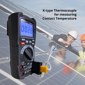 Metravi Pro Solar-1A Digital TRMS Multimeter for Solar can measure upto 1000°C contact temperature